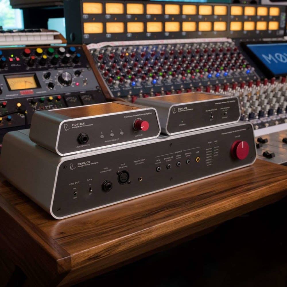 Rupert Neve Fedelice products in a recording studio