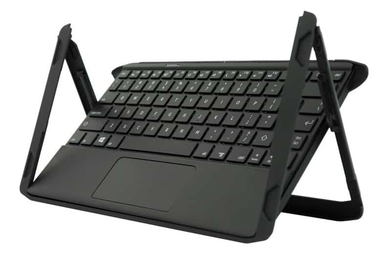 Close up of the Motion Computing R12 keyboard and stand